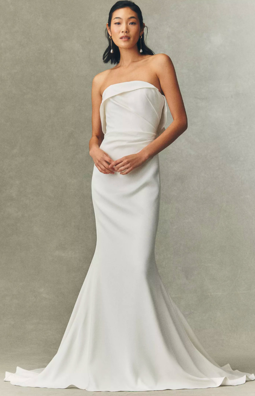 Besa New York Claudia Size 14 Ivory Off Shoulder Wedding Gown NWT